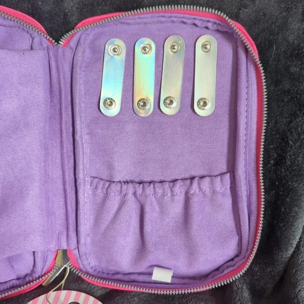 Hello Kitty Travel organizer bag Case makeup‎ toiletries NWT pink hearts 9 in